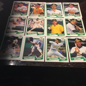 1990 athletics fleer trading cards